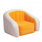 Round U-Shape Leisure Flocked PVC Inflatable Single Sofa for sale