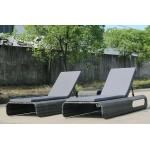 Hot Selling Grey Beach Wicker Daybed Outdoor Rattan Daybed Lounge Furniture for sale