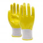 Nitrile Oil Resistant Work Gloves , Waterproof Polyester Nitrile Gloves for sale
