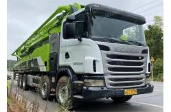 China 2013 Mode Used Concrete Boom Trucks 63m With Scania Chassis supplier
