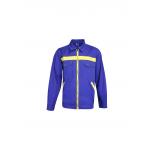 240 GSM Blue Contrast Yellow Workwear Jacket 65% Polyester 35% Cotton Twill 3/1 for sale