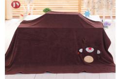 China Optional Pattern Organic Swaddle Blankets , Swaddle Animal Blanket Smooth Flannel Fleece Plush supplier