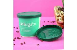China Flat Mouth Ice Cream Paper Cup With Lid 80g Disposable Custom Printed Dishes supplier