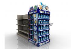 China Curved Shelf Sustainable End Cap Shelving For Promoting Laundry Detergent supplier
