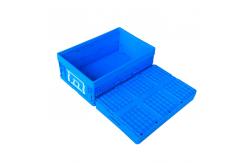 China Stable Blue Collapsible Plastic Containers / Folding Plastic Crates supplier
