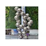 Large Landscape Decorative Stainless Steel Mirror Balls Sculpture for sale