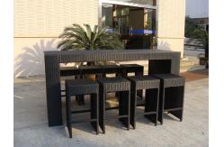 China Resin Wicker Bar Set With Power Coated Aluminum Or Steel Frame supplier