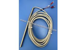 China RTD Temperature Sensor PT100 Probe SS316 Sheath With Silicone Cable supplier