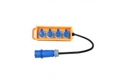 China PE Material IP44 32A 3 Pole 230V Four Position Socket Junction Box supplier