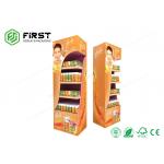 CMYK Printing Customized Corrugated Cardboard Floor Stand  For Drink Bottles for sale