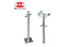 China 600MM Adjustable Hollow Jack Base Scaffolding System Parts supplier