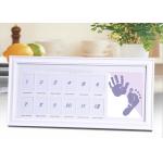 Decorative Memorable 12 Month Baby Picture Frame With Hand And Footprint Photo Ink for sale