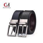 Business Rotary Buckle Men's Leather Belts Embossed Trousers Cowhide for sale