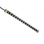 15 Way Receptacle Horizontal Multi Outlet Power Strip UL Approved With Surge Protection for sale