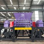 High Efficiency Waste Shredder Machine Automatic Plastic Twin Shaft Shredder