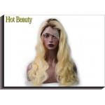 Swiss Lace 24 Inch Human Hair Wigs For Black Women / Curly Body Wave for sale