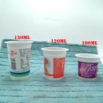 white Custom printed PP disposable smoothie milk /yogurt /Tea cup plastic cup with coloful lid for sale