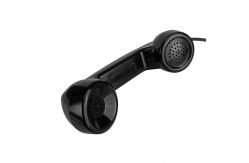 China Anti Destructive Black Telephone Handset Microphone With PC / ABS Material supplier