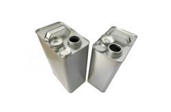 China 4L Square Tin Cans Empty Tin Containers With Metal Cover Handle supplier