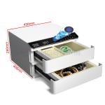 Dual Alarm Double Layers Solid Steel Jewelry Safe Box For Security for sale