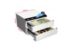 China Dual Alarm Double Layers Solid Steel Jewelry Safe Box For Security supplier