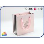 Custom Color Luxury Printed Paper Shopping Gift Bags With Nylon Handle Ropes for sale