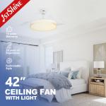 Acrylic Blades Invisible Ceiling Fan With Light / DC Motor Energy Saving for sale