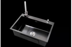 China 9'' Large SS304 Black Matt Kitchen Sink Rectangular Shaped supplier
