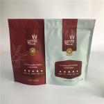 Matte Stand Up Tea Bags Packaging Plastic Zipper Coffee Bag With One Way Degassing Valve for sale