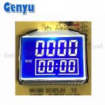 Custom STN Segmented LCD Display Blue Background White Digits For Mixer Machine for sale
