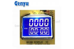 China Custom STN Segmented LCD Display Blue Background White Digits For Mixer Machine supplier