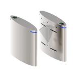 Automatic Pedestrian Barrier Gate Oval Shape For Metro / Subway/ Underground Entrance