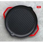 Enamel Round Cast Iron Grill Pan