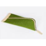 Compact Dumpling Shape Felt Fabric Bags 9*22 Cm Custom Color Zipper Type for sale
