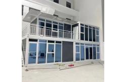 China Commercial Flat Pack Container House Rock Wool Sandwich Panel Pre Made Container Homes supplier