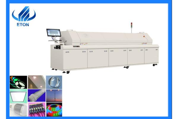 Large 5 Temperature Zones Reflow Soldering Machine 1800mm Heating Passage For LED
