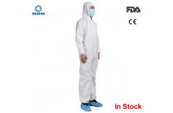 China Lightweight Disposable Protective Suit Elastic Wrists  High Standard Protection supplier