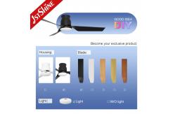 China Manufacture Fan Low Profile Dimmable Led Ceiling Fan With ABS Blade Black supplier