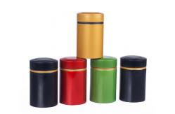 China CMYK Large Metal Storage Tins With Lids Aluminum Airtight Herb Container supplier