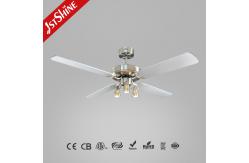 China Soundless 50HZ Living Room Ceiling Fan With Light Four MDF Blade supplier