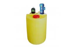 China Plastic Acid Alkaline Resistant Chemical Mixing Tank With Agitator 0.75kw 200L supplier