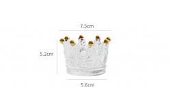 China Creative Crystal Mini Crown Glass Candlestick Ashtray Personality Jewelry Storage Box Bar Ktv Aromatherapy Furnishings supplier