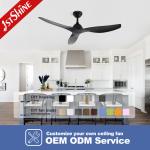 52 Matte Black DC Ceiling Fan Sleek ABS Blades Remote Control
