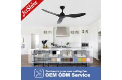 China 52 Matte Black DC Ceiling Fan Sleek ABS Blades Remote Control supplier