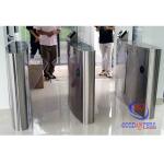 Pedestrian Retractable Flap Barrier Gate Fingerprint Dual Movement For Hospital for sale