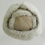 Sheepskin Winter Real Fur Hats , Breathable Adults Sheep Wool Hat Plain Pattern