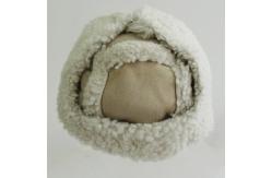 China Sheepskin Winter Real Fur Hats , Breathable Adults Sheep Wool Hat Plain Pattern supplier