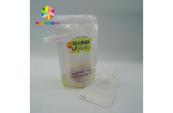 China Clear drink spouted pouches , plastic liquid stand up pouch with spout top supplier
