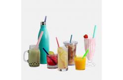 China Washable Cocktail Silicone Smoothie Straws Harmless Multicolor supplier