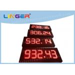 Large Size LED Gas Price Sign Red Color With 6 Lines Aluminium Frame / Iron Cabinet for sale